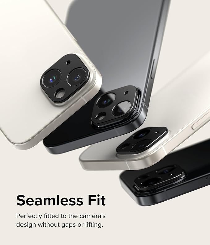 Ringke Camera Styling [Make the Phone Look Better] Compatible with iPhone 15 Camera Lens Protector and iPhone 15 Plus Camera Lens Protector, Protective Stylish Aluminum Frame - Black