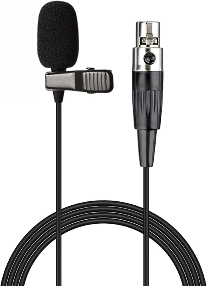 Lavalier Microphone Lapel Microphone Compatible with Shure Wireless Transmitter - Unidirectional Condenser Mic - Mini XLR TA4F Plug