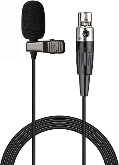 Lavalier Microphone Lapel Microphone Compatible with Shure Wireless Transmitter - Unidirectional Condenser Mic - Mini XLR TA4F Plug