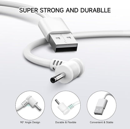 OLAIKE (2 Pack) 5m/16ft Charge Cable for Ring Stick Up Cam Battery/Plug-in & Ring Spotlight Cam Battery, Weatherproof Power Adapter Keep Charge Your Camera (No Camera), White