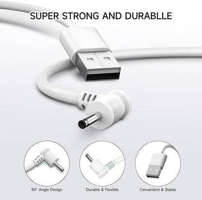 OLAIKE (3 Pack) 5m/16ft Charge Cable for Ring Stick Up Cam Battery/Plug-in 3rd Gen & Ring Spotlight Cam Battery, Weatherproof Power Adapter Keep Charge Your Camera (No Camera), White