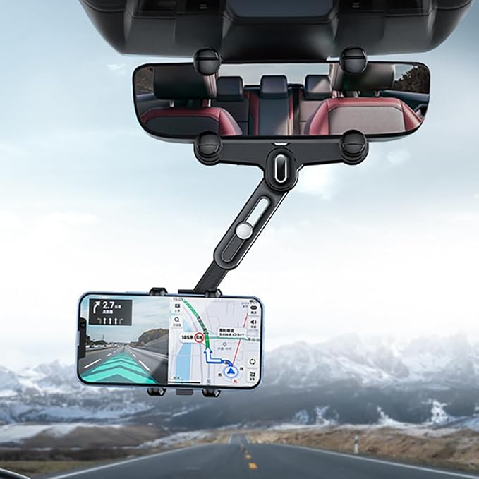 Ultra-Strong Suction Cup Phone Mount for Car - Anti-Shock & Noiseless Dashboard & Windshield Holder, 360° Adjustable Hands-Free Mount for All Smartphone (03)