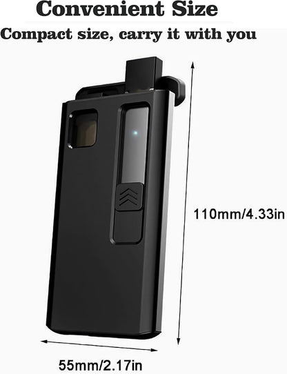 2 in 1 Charging Case with Magnetic Holder, Portable Charging Storage Device with Charging Cable,Storage Holder, USB Cable, 2 Magnetic Storage Spaces (Case only) Black