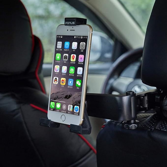 Headrest Car Mount for Compatible with Samsung Galaxy S24/S23/S22/S21/S20/FE/Plus/Ultra Phones - Holder Back Seat Cradle Swivel Dock Entertainment