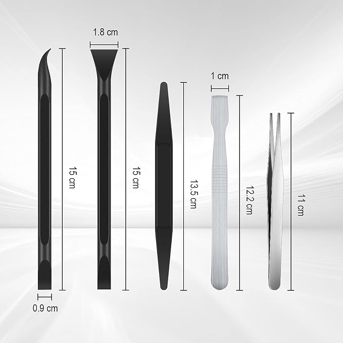 9 Pcs Plastic Scraper Crevice Cleaning Tool Ticket Scratcher Tool Carbon Fiber Non-scratch Scraper for Removing Stickers, Labels, Oil Stains, Food, Dirt