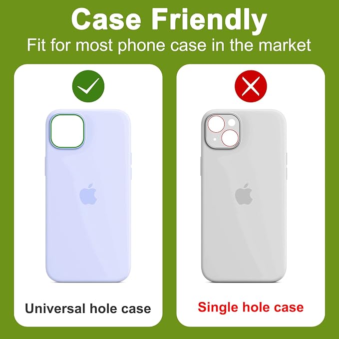 2-Pack Shatterproof Camera Lens Protector for iPhone 15/15 Plus |AR Tempered Glass Strong Adsorption Metal Camera Cover Screen((Light blue)