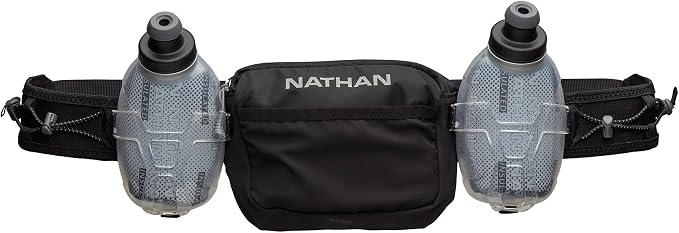 Nathan Running Belt Hydration with Flasks, Storage Pockets, Trail Mix Plus, Running Water Bottle Belt, Insulated, Walking, Hiking