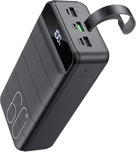 Portable Charger 60000mAh Power Bank - 22.5W Fast Charging External Battery Pack, LED Display USB C Portable Cell Phone Charger for iPhone 15/14/13 Pro, Android, Samsung Galaxy, Etc