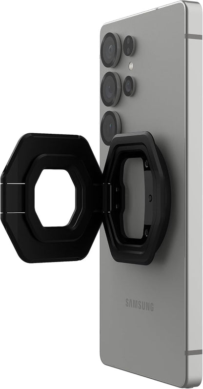 URBAN ARMOR GEAR UAG Magnetic Ring Stand Monarch Mag2 w/Built-in Bottle Opener - Ultra-Strong Double Magnet MagSafe Compatible Metal Phone Ring Grip 360 Rotation Multi-Functional Kickstand, Black