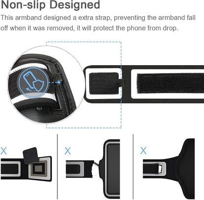 Galaxy Note 20, 20 Ultra Armband, JEMACHE Gym Running Workouts Water Resistant Arm Band Case for Samsung Galaxy Note 20/20 Ultra with Key Holder (Black)