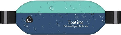 SooGree Slim Fanny Packs for Women Men,Waterproof Waist Pack with Reflective Strip Adjustable Strap,Running Belt for Sports Workout Cycling Hiking, Casual Hands-Free Wallets Phone Bag