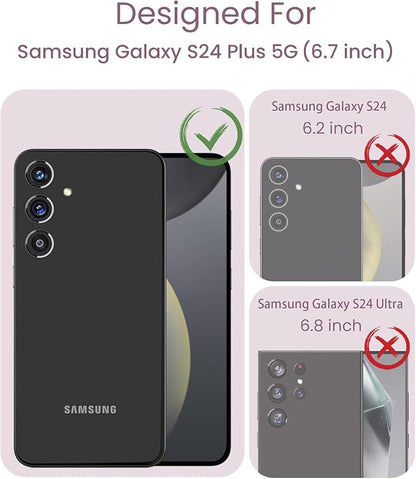 Battery Case for Galaxy S24 Plus,[12000mAh]Large capacity Slim Portable Protective Fast Charging Case Battery Case Compatible with Galaxy S24 Plus Wireless Charging Case with Carplay(6.7inch)-Black