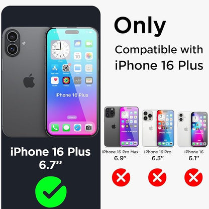 AICase Compatible with iPhone 16 Plus Case Waterproof, Clear Water Proof Built-in Screen Protector Shockproof Dustproof Snowproof Full Body Rugged Underwater Phone Case