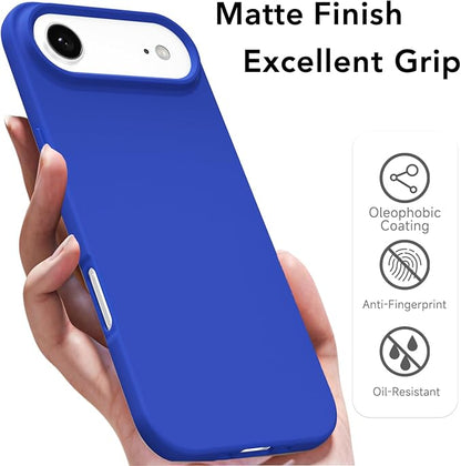 for iPhone 17 Air Case Silicone Compatible with Magsafe Case, Ultra Slim Thin Magnetic Phone Cases Mag Safe, Cute Soft Rubber Gel TPU Matte Plain Wireless Charging Cover for Women, Royal Blue