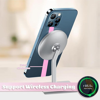 TEAMOLA Silicone Phone Grip Strap - Pink 230 Phone Hand Strap Holder with Loop for Cell Phones, iPhone Grip, Finger Holder & Back of Phone Grips, Secure Anti-Slip Grip(3 Packs)