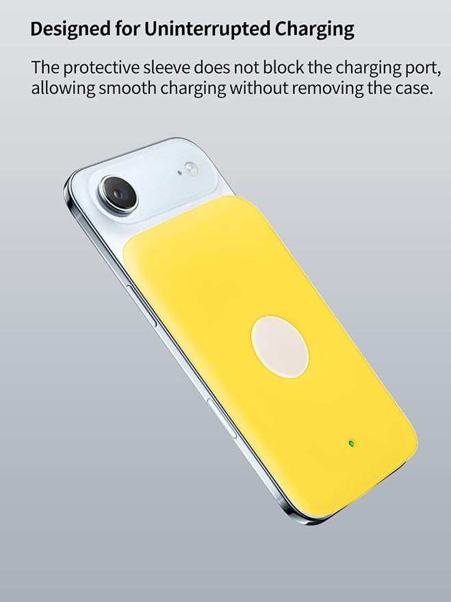 Case for Apple iPhone Air MagSafe Battery,Soft Skin Silicone Full Protective Case-Yellow