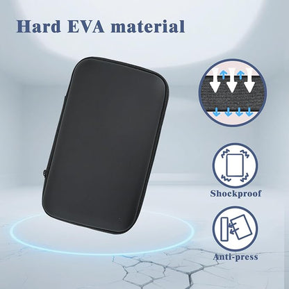 Zoyiancy Portable Cable Carrying Case, Dustproof Power Bank Protector | Sturdy Shockproof Waterproof EVA Shell, Mesh Pocket, Elastic Strap, Compact Portable Size, Fits Power Banks, Earbuds, Cables