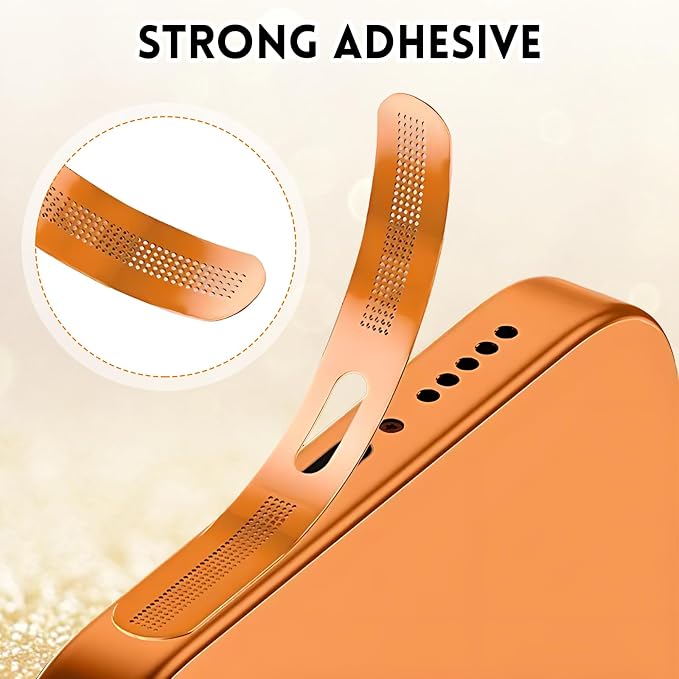 Mobile Phone Speaker Metal Dust Mesh, typeC Charging Port dust Plug, USB C Cleaning Brush Cleaning Tool Set for iPhone 17 Pro (Cosmic Orange)