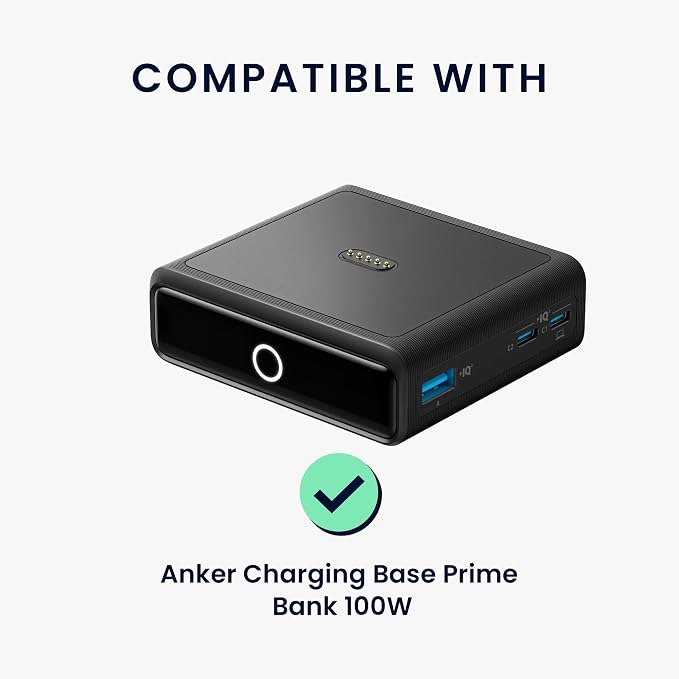 kwmobile Case Compatible with Anker Charging Base Prime Bank 100W - Portable Powerbank Cover - External Battery Charger Bag, Shockproof - Grey