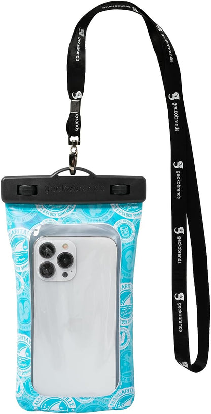 geckobrands Float Phone Dry Bag - Waterproof & Floating Phone Pouch – Fits Most iPhone and Samsung Galaxy Models