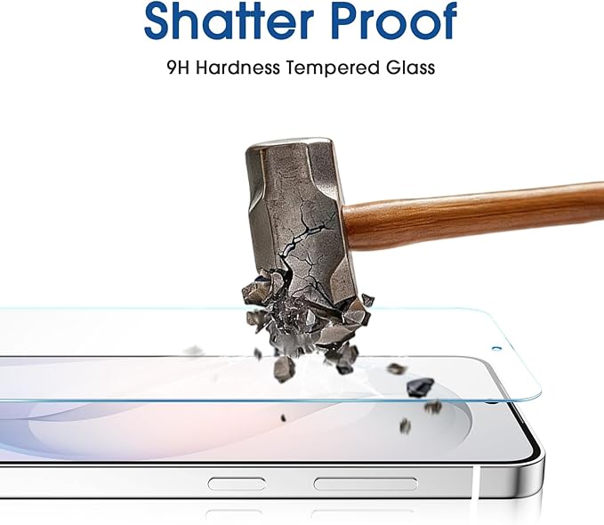 amFilm Auto-alignment OneTouch for Samsung Galaxy S26+ Plus 6.7'' Screen Protector + Camera Lens Protector, Tempered Glass, 30 seconds Installation, Bubble Free, Case Friendly, Anti-Scratch 2+2 Pack
