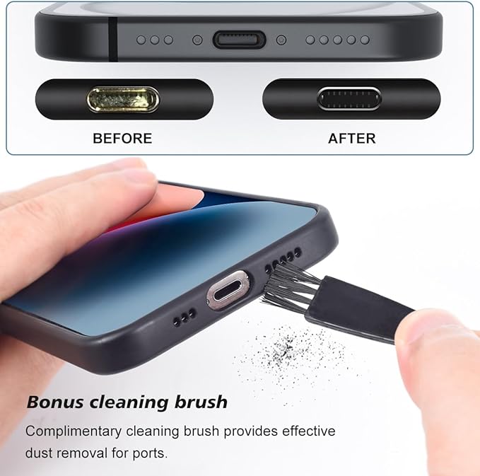 12PACK Lightning Anti Dust Plug with Easy-Grip Tab Compatible with iPhone 14,14 Pro Max,iPhone 13,13 Pro Max,12,11,11 Pro,X,XS,XR,8,7,iPhone Charging Port Plug Dust Cover Caps