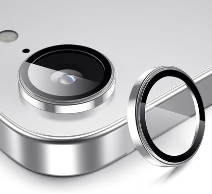 AFARER for iPhone 16e 2025 Camera Lens Protector, [9H Tempered Glass] Shatterproof, Anti Fingerprints, Ultra-Clear Camera Protector, Case Friendly, 1 Set-Silver