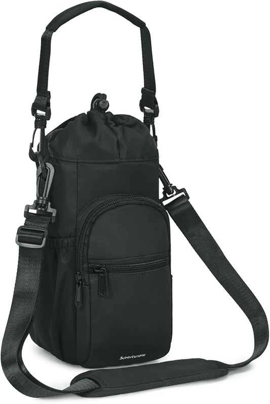 sportsnew Water Bottle Holder with Strap 32oz 40oz Insulated Water Bottle Carrier Sling Bag with Phone Pocket Crossbody