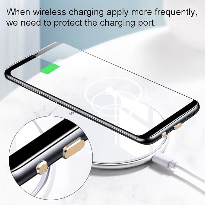 USB C Dust Plugs Charging Port Cover Protectors Caps Compatible with Samsung Galaxy S24 S23 S22 S21 S20 Ultra Plus Fe Type C Devices, Keep Dust/Dirt/Water/Lint from Charging Port (2PCS Gold)