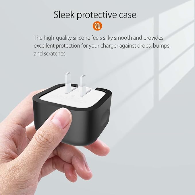Case for Apple 40W Dynamic Power Adapter,NOUKAJU Silicone Protective Cover,Drop-Proof,Scratch-Proof,Shock-Proof,Protective Case for Apple 40W Charger(Black)