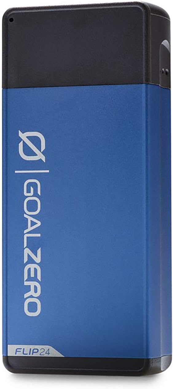 Goal Zero Flip 24 Portable Phone Charger, USB Battery Bank for Travel and Emergency Use - Blue
