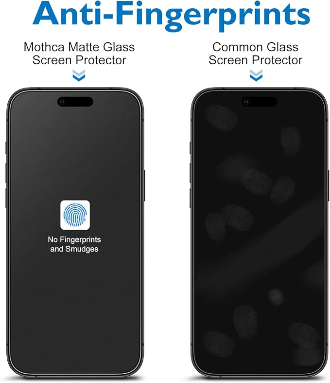 Mothca 2 Pack Matte Glass Screen Protector for iPhone Air / 17 Air [6.5 inch] + 2 Pack Camera Lens Protector, Anti-Glare & Anti-Fingerprint Case Friendly Tempered Glass, Bubble Free, Smooth as Silk