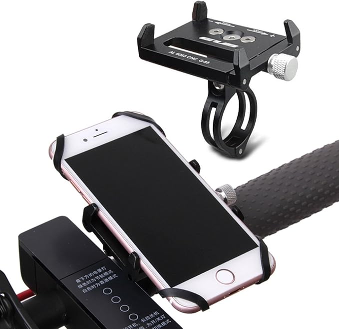 GUB Universal Phone Mount, Adjustable, Compatible with iPhone 8 Plus and Other Smartphones, Black with Band