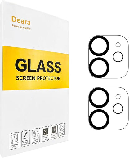 Deara ArmorPro 9H+ Tempered Glass Camera Lens Protector for iPhone 12 [6.1 Inch] Case Friendly [Does not Affect Night Shots] 3D Full Coverage (Longest Durable) 2 Pack