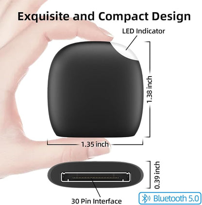 30 Pin Bluetooth Adapter Bluetooth 5.0 Receiver for Bose Sounddock, YOCOWOCO 30 Pin Connector for iPod iPhone and Other 30 pin Music Docking Station (Not for Cars and Motorcycles)