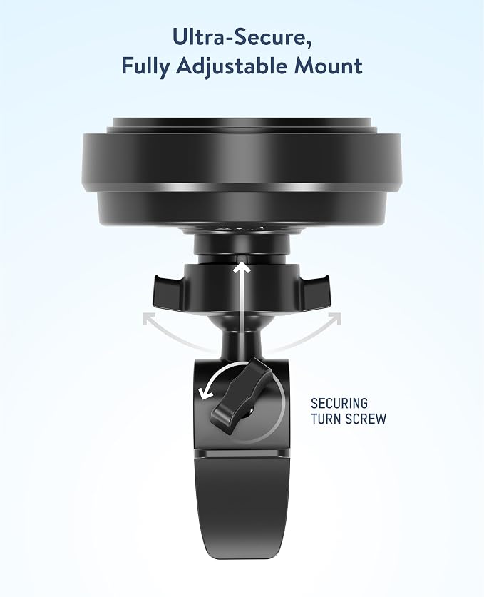 Mous 15W Qi2 Wireless Charging Vent Mount, Designed for MagSafe Car Phone Holder- Fast Cooling Magnetic Car Mount Charger Compatible with iPhone 17/16/15/14, Pixel 10, S26/S25 Series - Air Vent