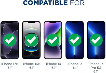 Tech Armor for Apple iPhone 17E Screen Protector,iPhone 16E, iPhone 14, 13 and 13 Pro Tempered Glass 6.1 Inch - Ballistic, Case Friendly, Easy Install, Sensor Protection, HD, 9H Hardness - 3 Pack