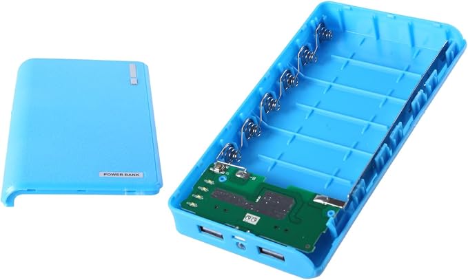 USB 6X 18650 External Backup Battery Charger Box for Case for Portable Charger Box