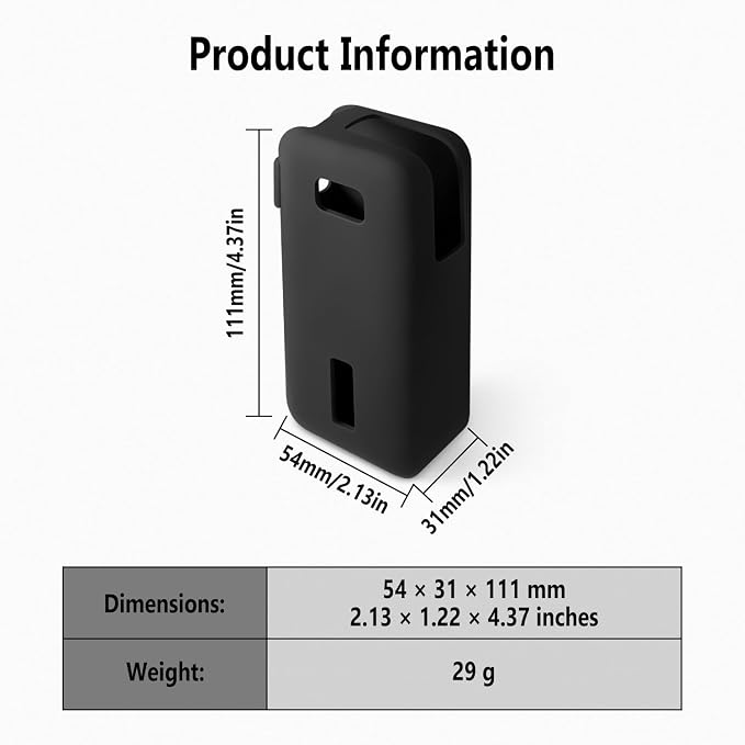 Geiomoo Soft Silicone Case for Anker Nano 3-in-1 Charger Power Bank 10,000mAh, Flexible Scratch Resistant Cover (Black)