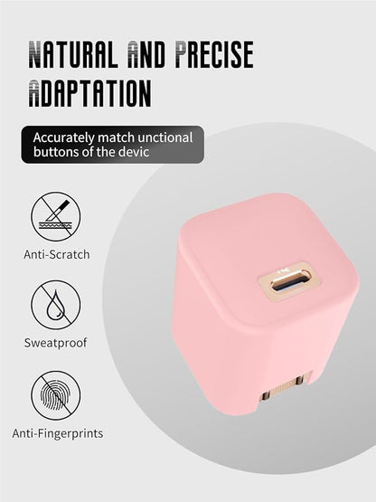 Case for Anker Nano 45W USB-C Charger (Model: B2692), Kids-Friendly Soft Silicone Protective Cover, Shockproof, Waterproof (Pink)