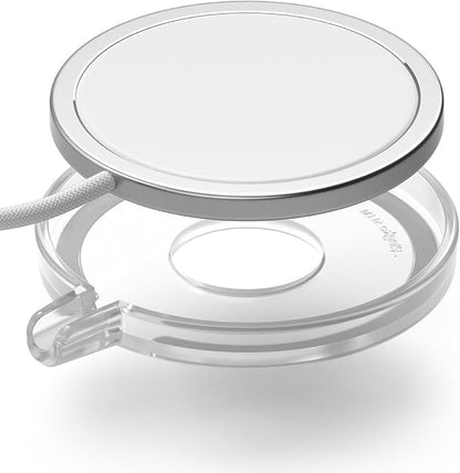 Ringke Slim Compatible with MagSafe Charger Case (Not for 2024 Version) Wireless Charging Pad Cover Designed for MagSafe Charger 15W (A2140, 1M) - Matte Clear