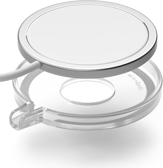 Ringke Slim Compatible with MagSafe Charger Case (Not for 2024 Version) Wireless Charging Pad Cover Designed for MagSafe Charger 15W (A2140, 1M) - Matte Clear