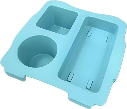 Top Cup Phone Holder Tray Storage Lid for Stanley Compatible with Bogg Bag XL Cover, Cup Organizer Holder Waterproof Silicone Multifunctional Storage Box for Outdoor Beath Camping Travel (Blue, L)