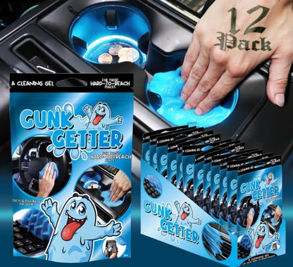 Cleaning Gel for Those Hard to Reach Places, Automotive Cup Holder Electronic Keyboard Office, Slime Gel Cleaner Dust Crumb Removal (Blueberry, 12 Pack)