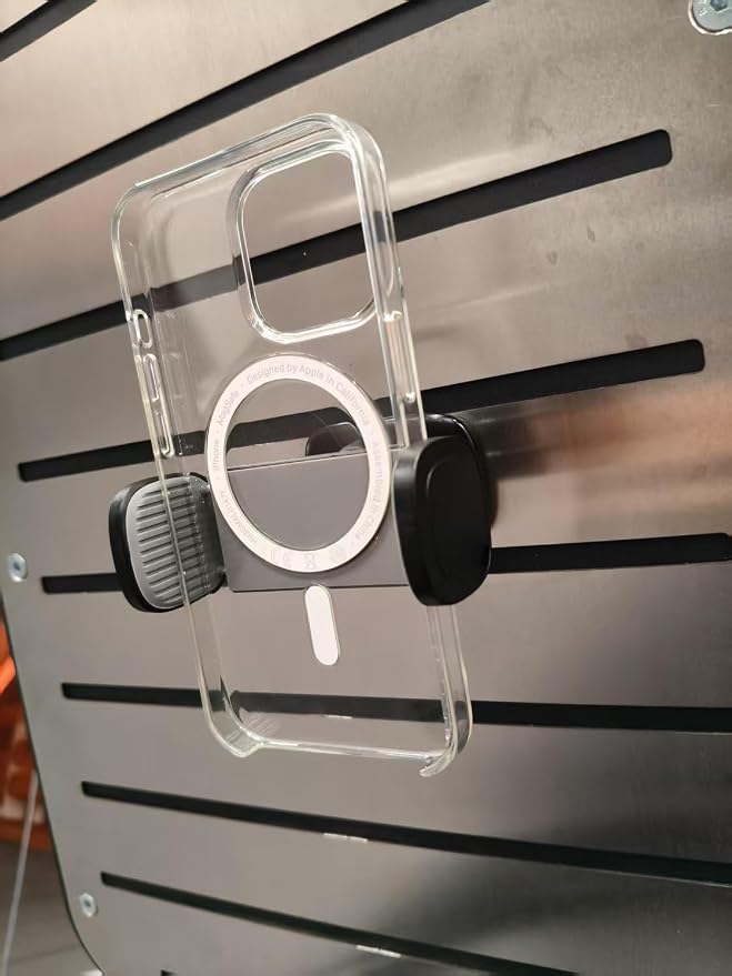 Magnetic Phone Mount for Gym/Forklift/Tractors/Heavy Equipment (Gray)