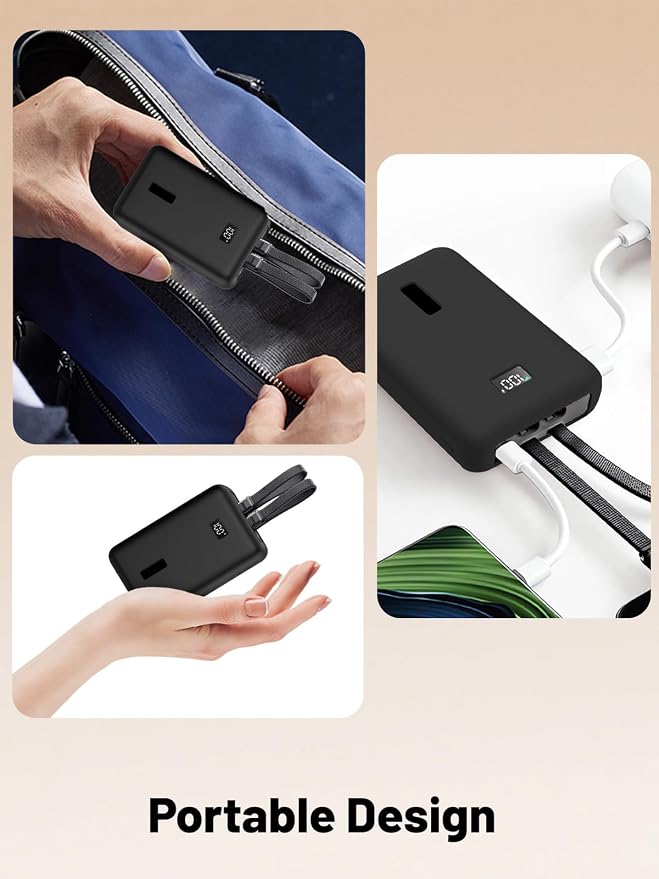 for Anker Zolo Power Bank 2025 20,000mAh 30W A1681/A1689,Silicone Protective Case, Shockproof Cover with LCD Display Visible, Anti-Lost Strap, Precision Cutouts for All-Port Charger (Black)