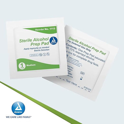 Dynarex Alcohol Prep Pads - 200/Box - Medium