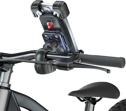 Hiboy Motorcycle Phone Mount Holder - Upgrade Vibration Dampener - 360° Rotatable Bicycle Phone Holder, Bike Scooter Handlebar Phone Clip for 5.1" - 6.8" Smartphones