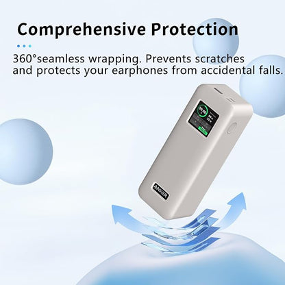 Case for Anker Prime 27,650mAh Power Bank (250W) and 100W Charging Base,NOUKAJU Silicone Protective Cover,Drop-Proof,Scratch-Proof,Protective Case for Anker Prime Power Bank 27,650mAh(Gray)