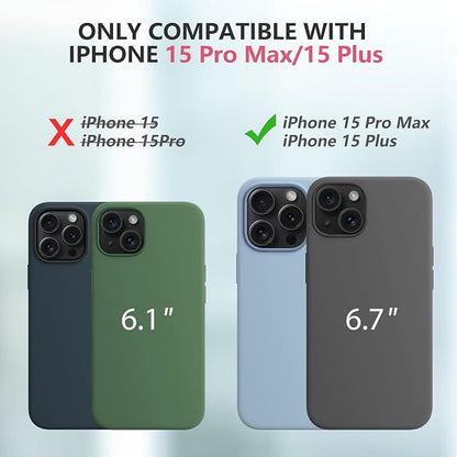 BOPPS Battery Case for iPhone 15 Pro Max /15 Plus【Support Carplay 】，Ultra Powerful 8000mAh Portable Rechargeable Protective Extended Charger Cover for iPhone 15 Plus,15 Pro Max Charging Case,Black